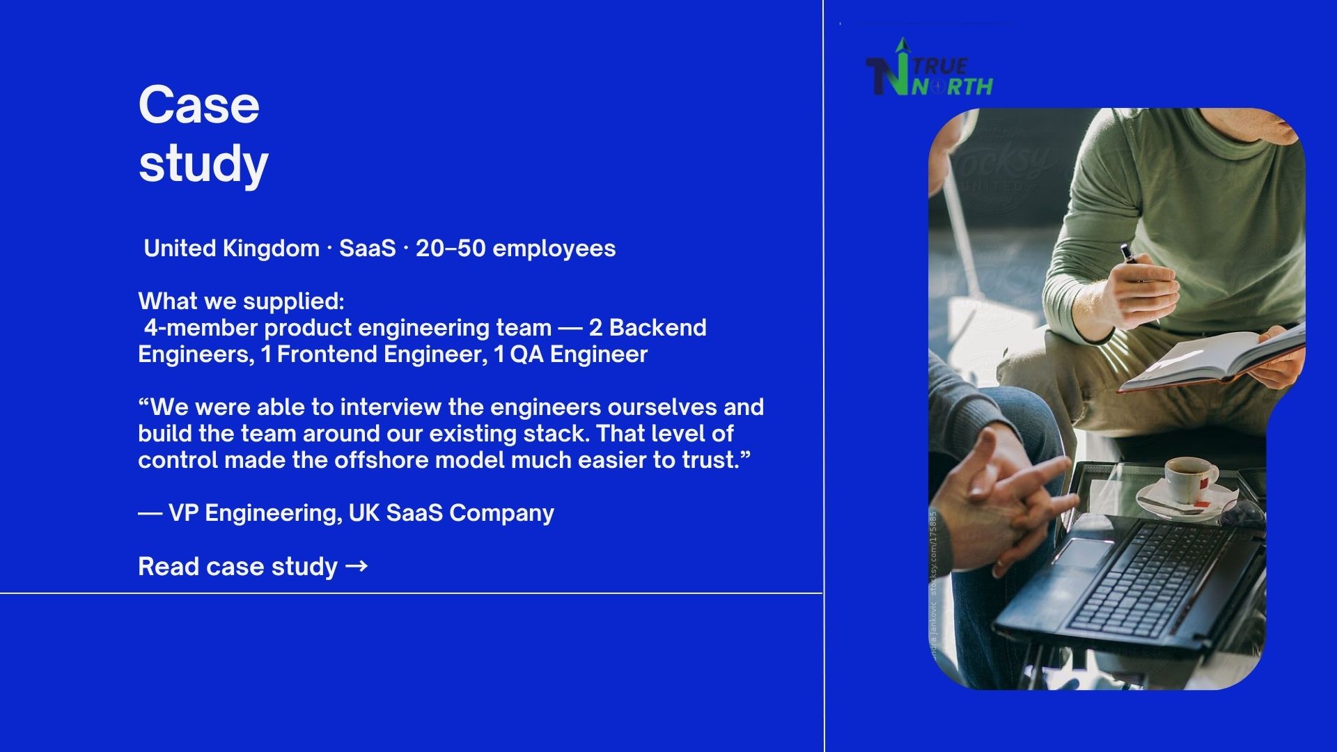 4-person product engineering team for a UK SaaS company